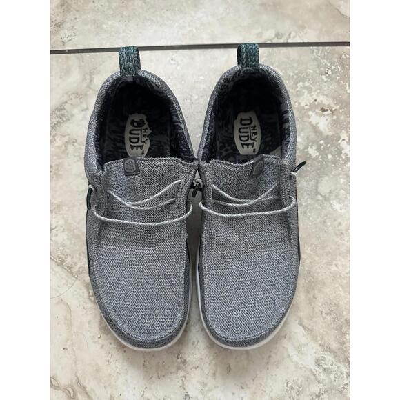 HEYDUDE Wally Hey2O Mesh Casual Shoes for Men/Mountain Grey&Dawn Blue- 7M - Picture 1 of 9